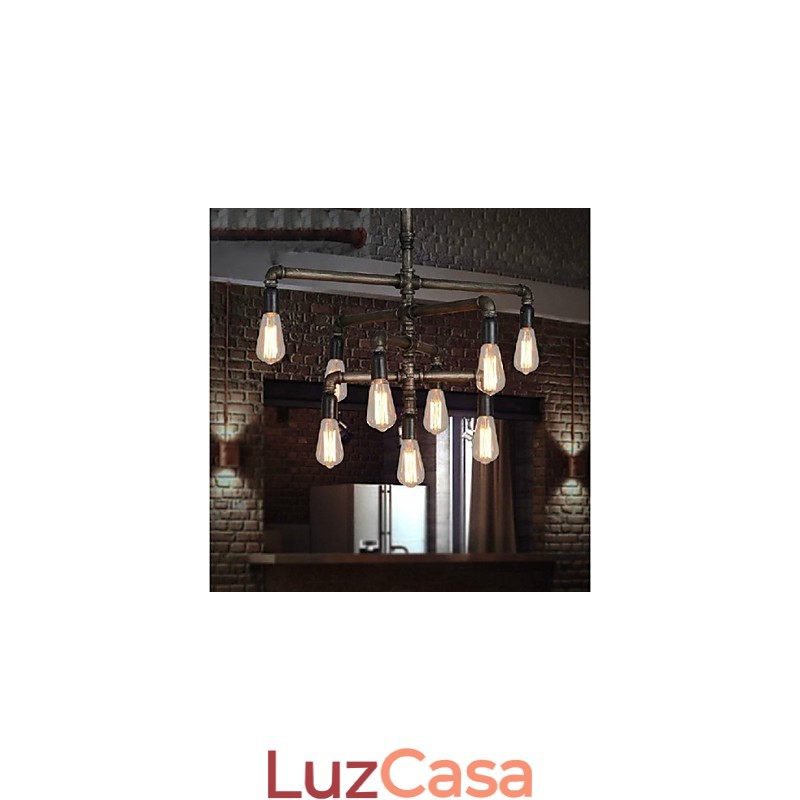 Tradicional clássico vintage retro lanterna country pintura metal pingente luz
