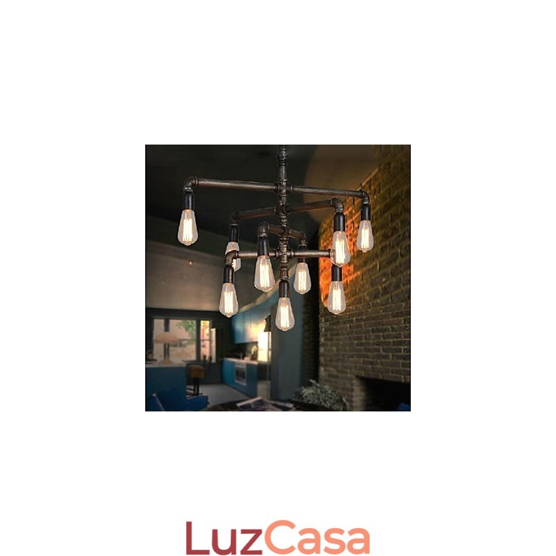 Tradicional clássico vintage retro lanterna country pintura metal pingente luz
