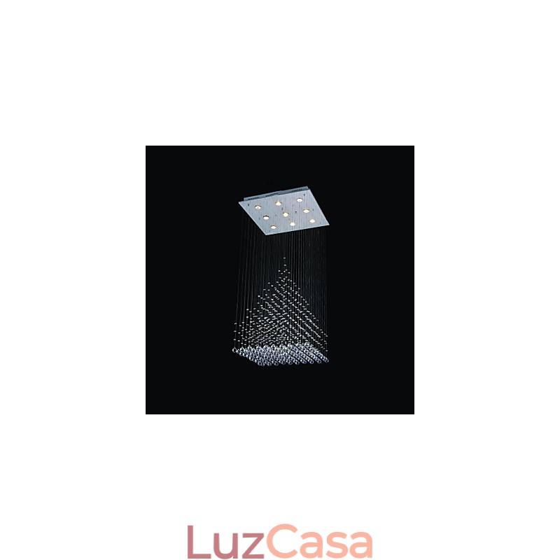 Moderno Contemporâneo Cristal Cromado Metal Montagem Embutida
