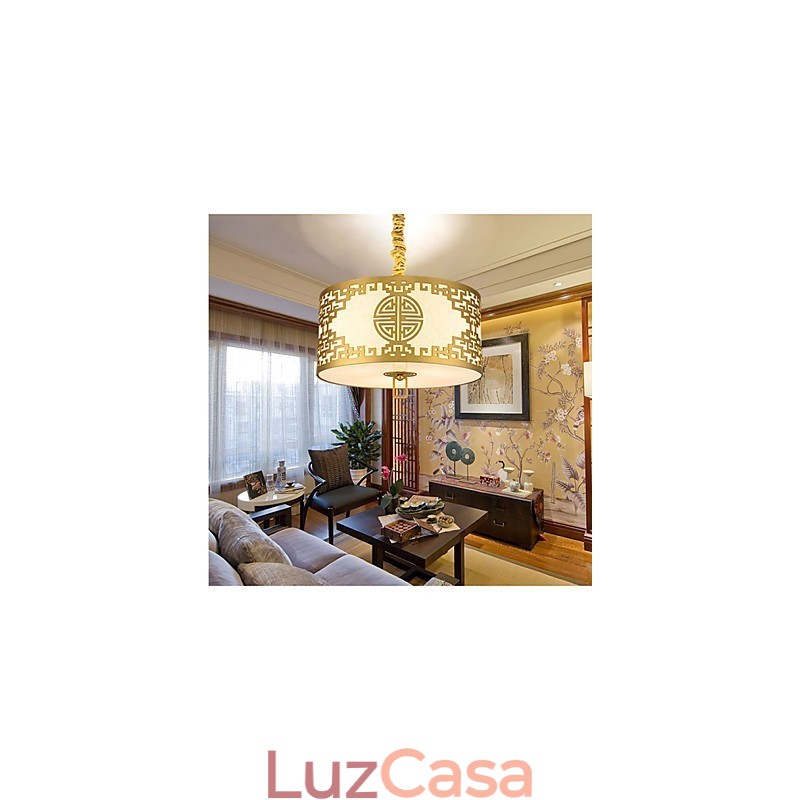 Iluminação suspensa estilo chinês simplicidade moderna