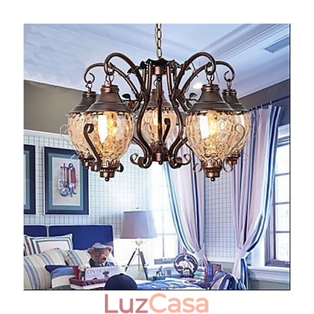 Lustre de ferro antigo pastoral europeu retrô Lustre de ferro antigo pastoral europeu retrô