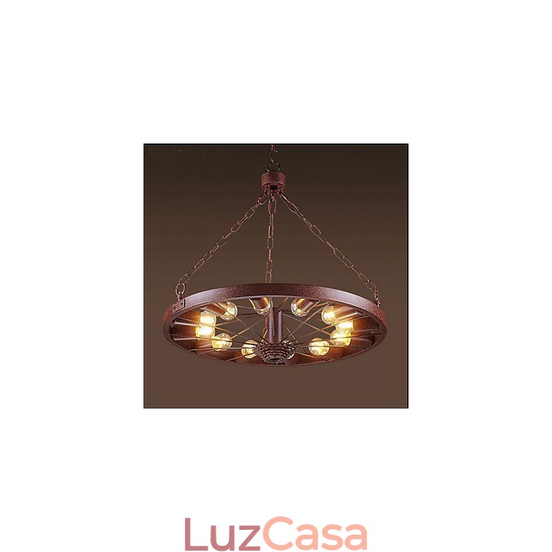 Pingente de roda retrô para fazer a antiga luminária industrial suspensa