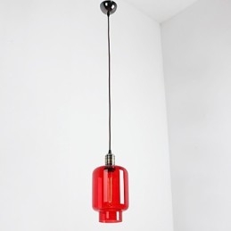 Moderno chapeamento de vidro 1 luz pendente