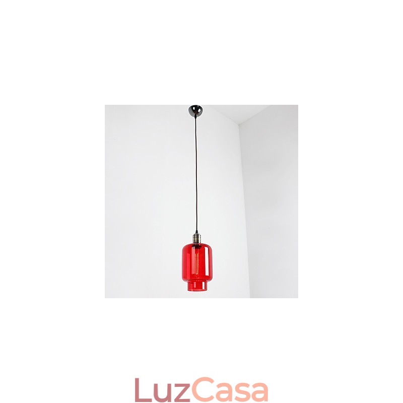 Moderno chapeamento de vidro 1 luz pendente