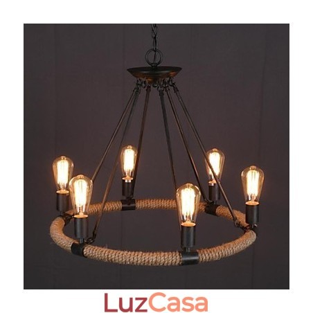 Luminária pendente de metal estilo country mini com pintura Luminária pendente de metal estilo country mini com pintura