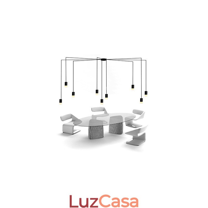 Luminária pendente com design de cordão contraído e geométrico do norte da Europa