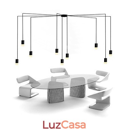 Luminária pendente com design de cordão contraído e geométrico do norte da Europa Luminária pendente com design de cordão contraído e geométrico do norte da Europa