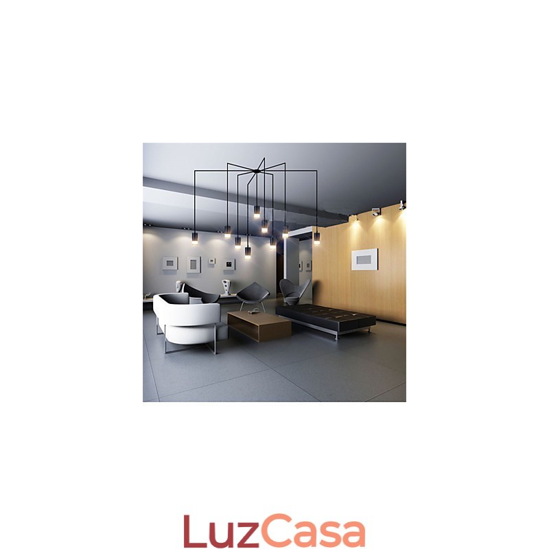 Luminária pendente com design de cordão contraído e geométrico do norte da Europa