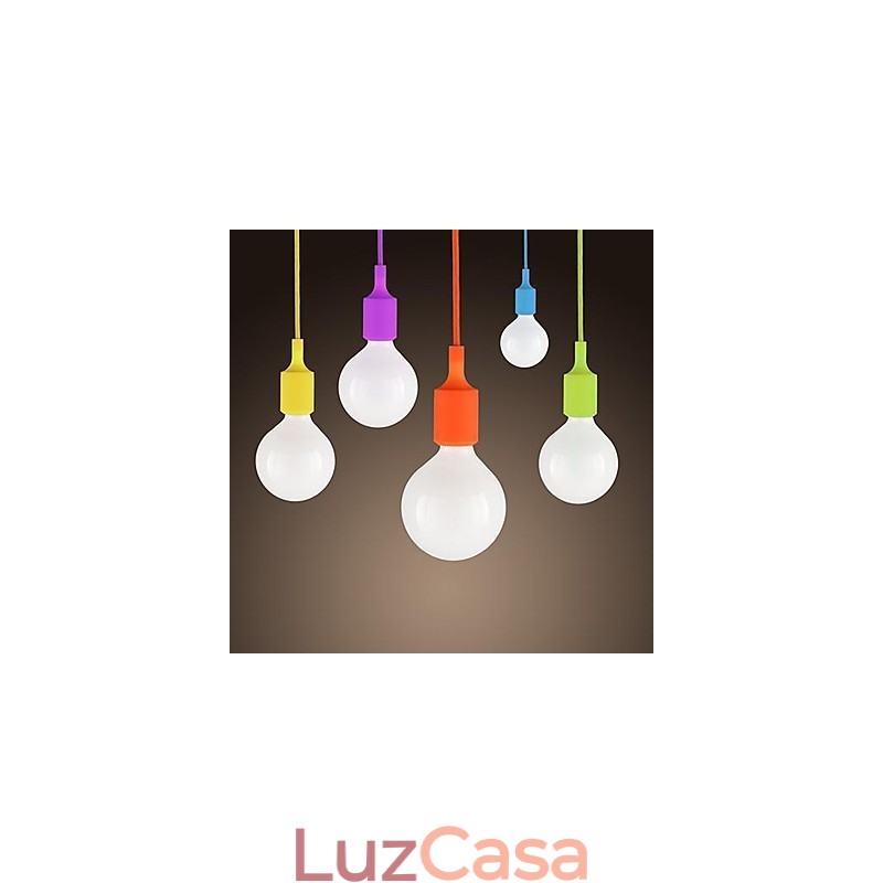 Mini Pingente 1 Luz Moderno Minimalista Silicone Candy Colors