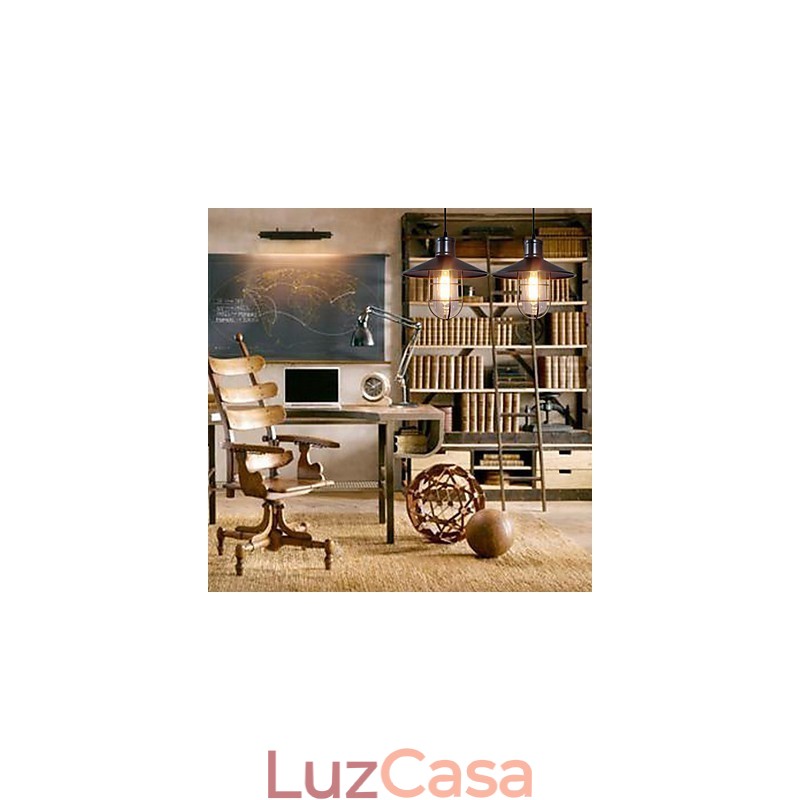 Luminária pendente estilo vintage retrô mini com pintura