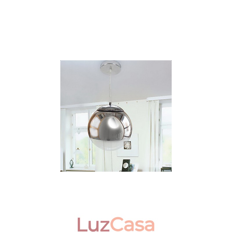 Luminária pendente moderna contemporânea estilo globo mini galvanizada