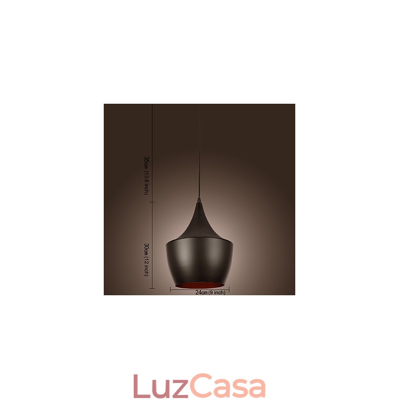 Luminária pendente moderna, contemporânea, retrô, estilo mini, pintura