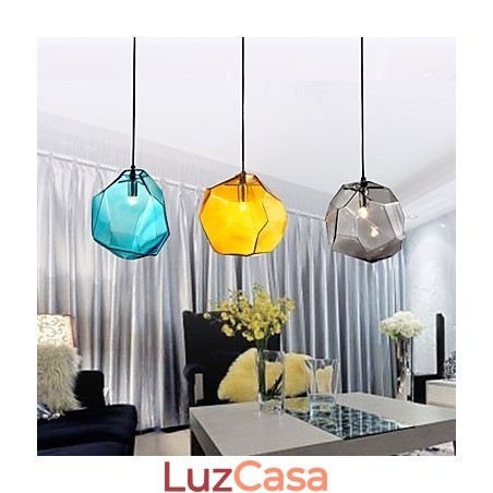 Pendente 3 Luzes Estilo Itália Transparente Galvanoplastia Pendente 3 Luzes Estilo Itália Transparente Galvanoplastia