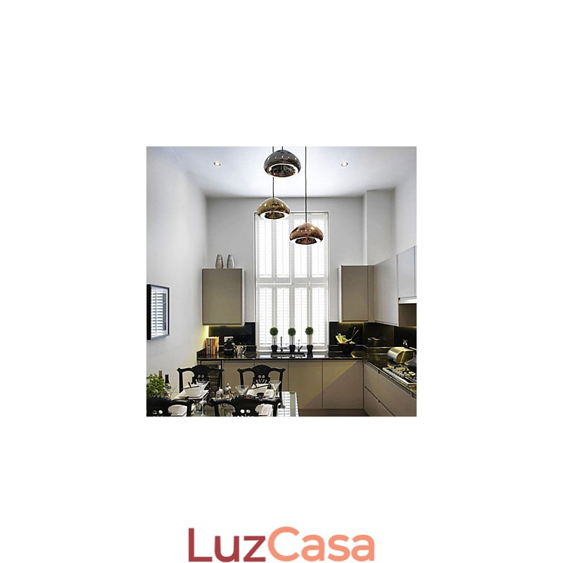 Luminária pendente de metal com pintura contemporânea moderna