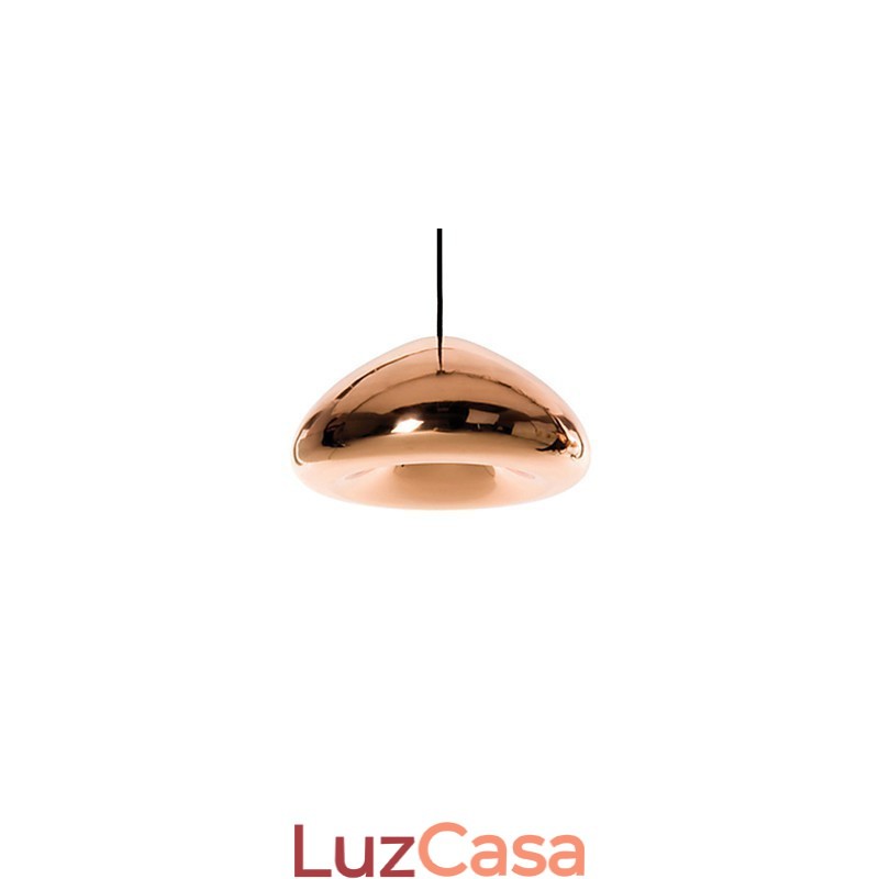 Luminária pendente de metal com pintura contemporânea moderna