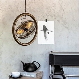 Retro Classic Metal Ceiling Fan Lights Simples Luminárias Pendentes Café Luminária Pendente