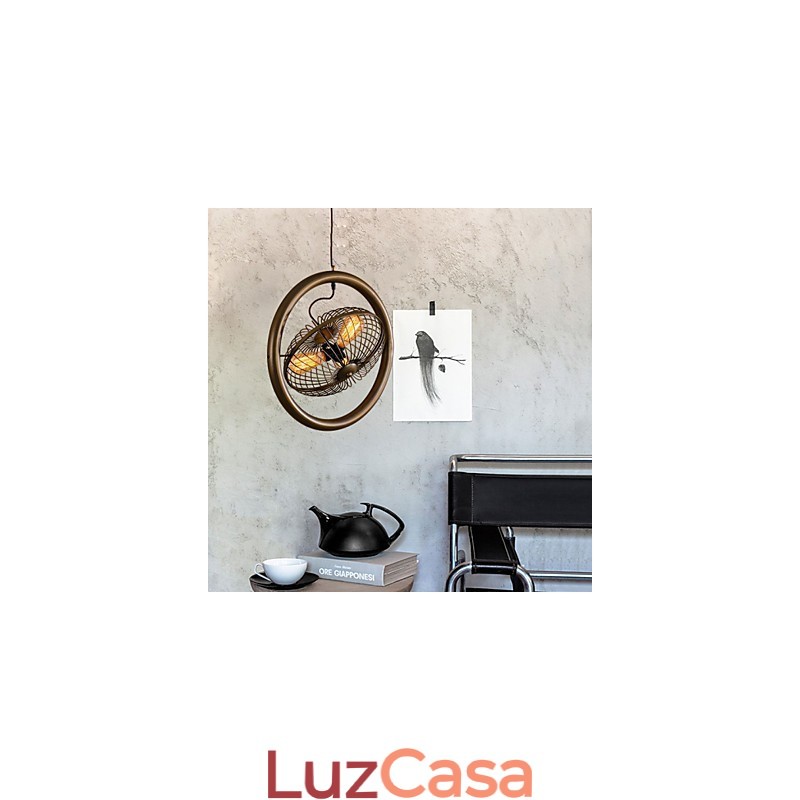 Retro Classic Metal Ceiling Fan Lights Simples Luminárias Pendentes Café Luminária Pendente