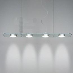 Luminária de mesa para restaurante retangular de vidro