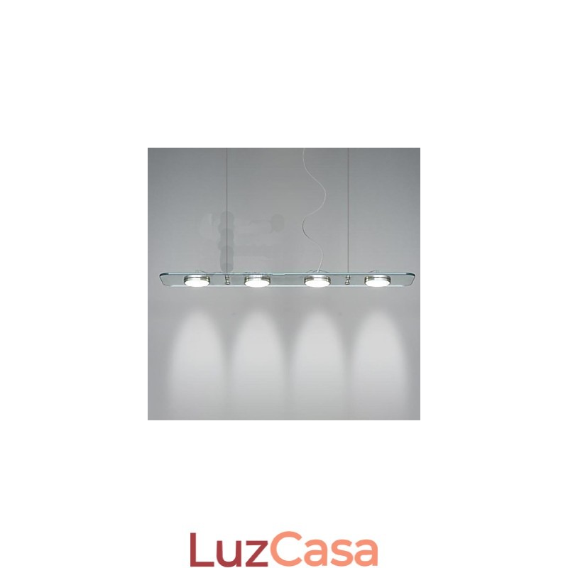 Luminária de mesa para restaurante retangular de vidro