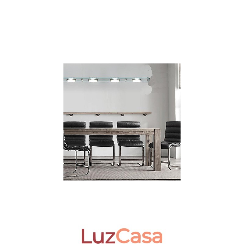 Luminária de mesa para restaurante retangular de vidro
