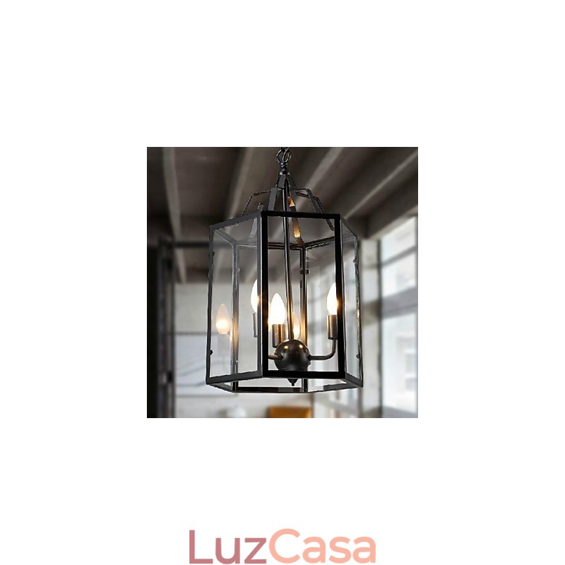 Tradicional Clássico Vintage Retro Lanterna Country Mini Estilo Pintura Metal Pingente Luz Jantar