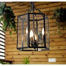 Tradicional Clássico Vintage Retro Lanterna Country Mini Estilo Pintura Metal Pingente Luz Jantar