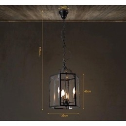 Tradicional Clássico Vintage Retro Lanterna Country Mini Estilo Pintura Metal Pingente Luz Jantar