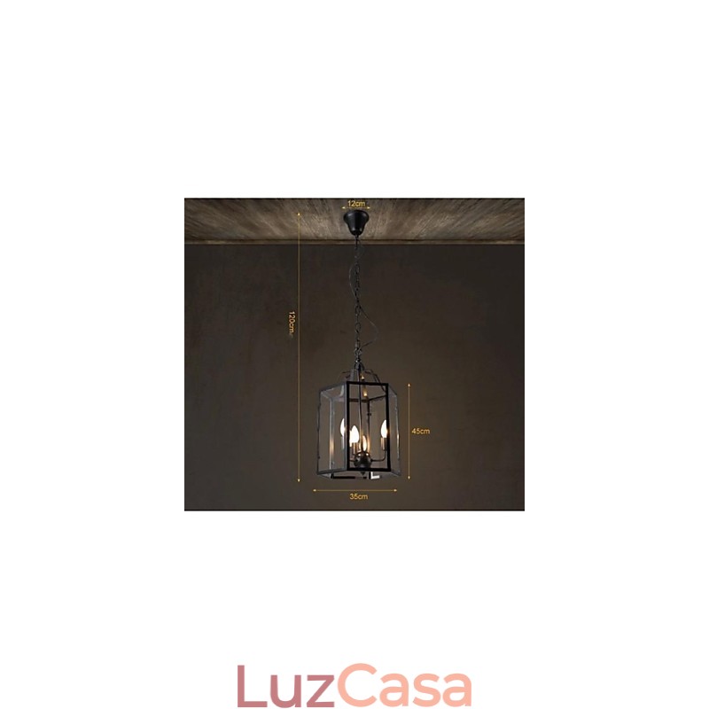 Tradicional Clássico Vintage Retro Lanterna Country Mini Estilo Pintura Metal Pingente Luz Jantar