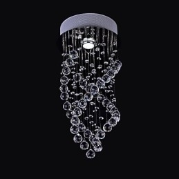 Moderno Contemporâneo Cristal Cromado Cristal Montagem Embutida