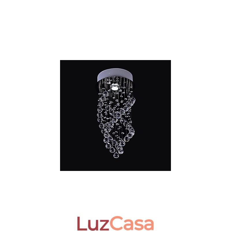 Moderno Contemporâneo Cristal Cromado Cristal Montagem Embutida