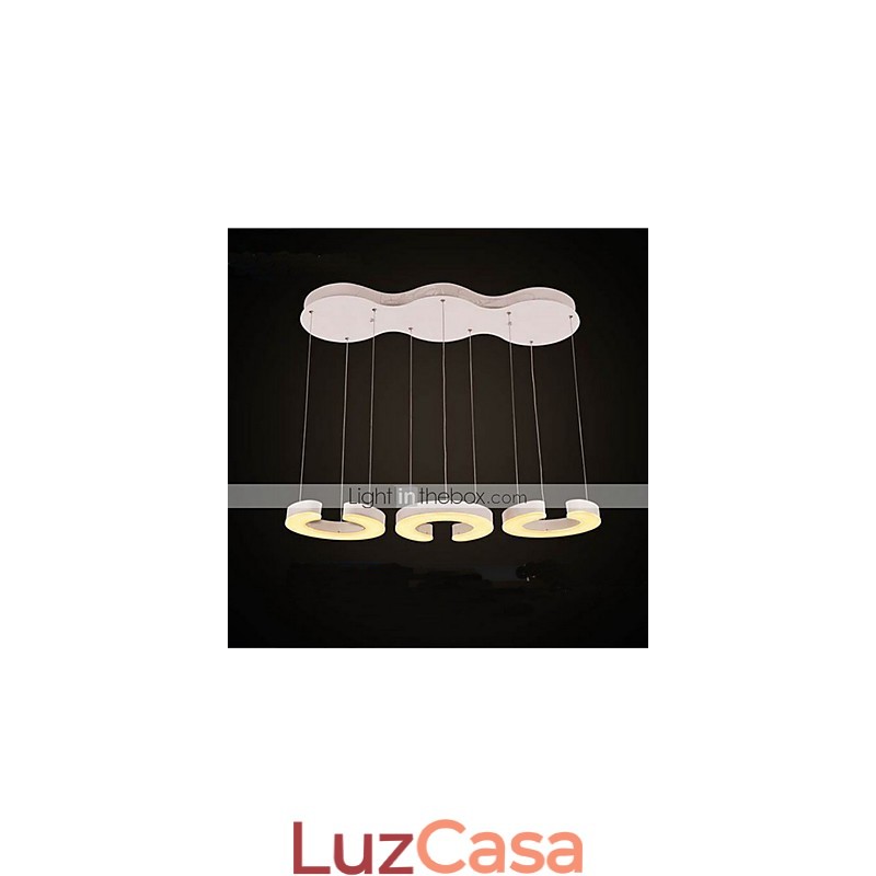 Lustre de acrílico tipo C Three Chandelier
