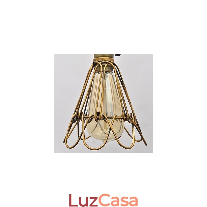 Lustre de ferro estilo americano, estilo vintage, com cabeça única, estilo lótus