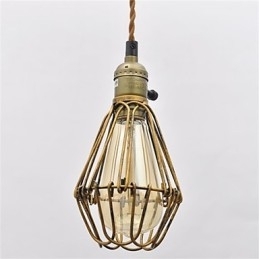 Lustre de ferro estilo americano, estilo vintage, com cabeça única, estilo lótus