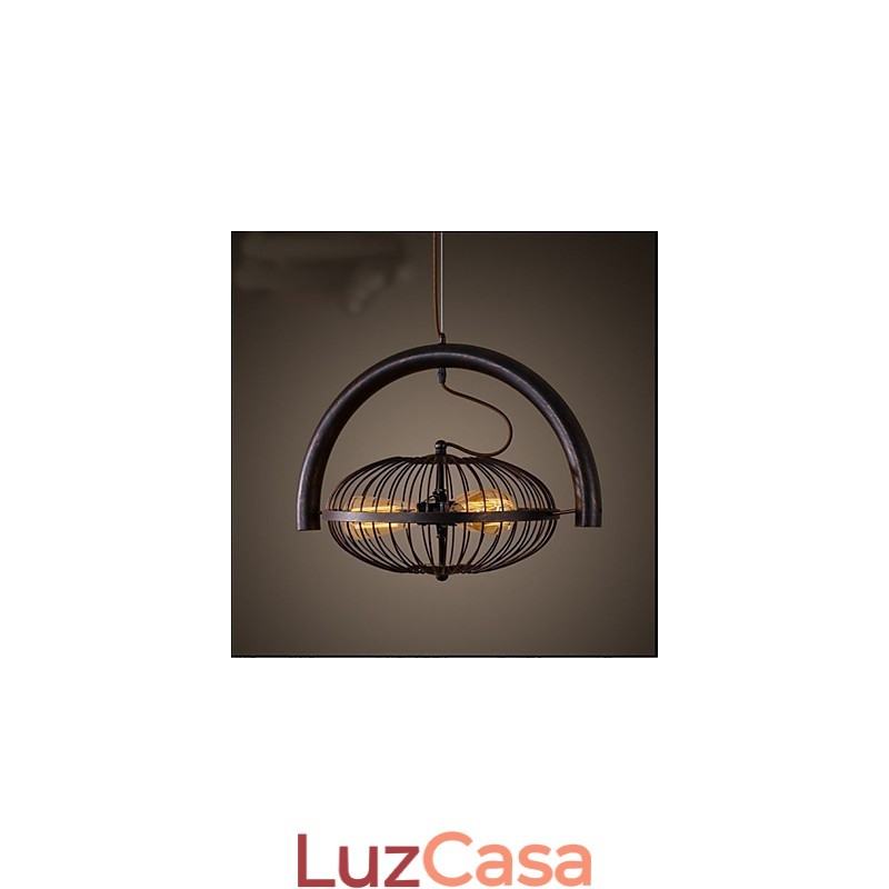 Luminária pendente estilo americano com ventilador de vento industrial retrô