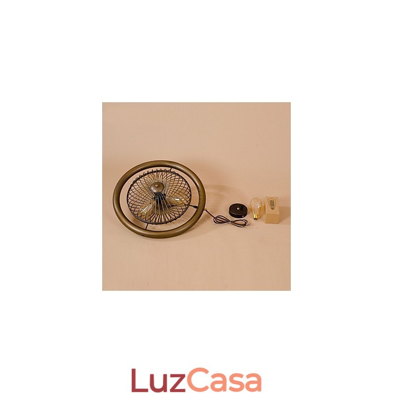 Luminária pendente estilo americano com ventilador de vento industrial retrô