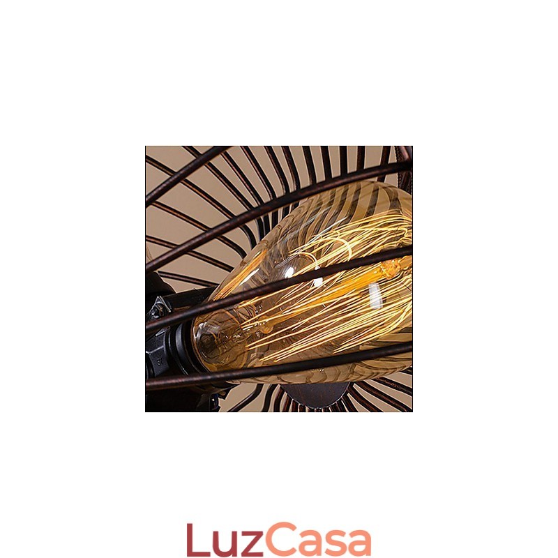 Luminária pendente estilo americano com ventilador de vento industrial retrô