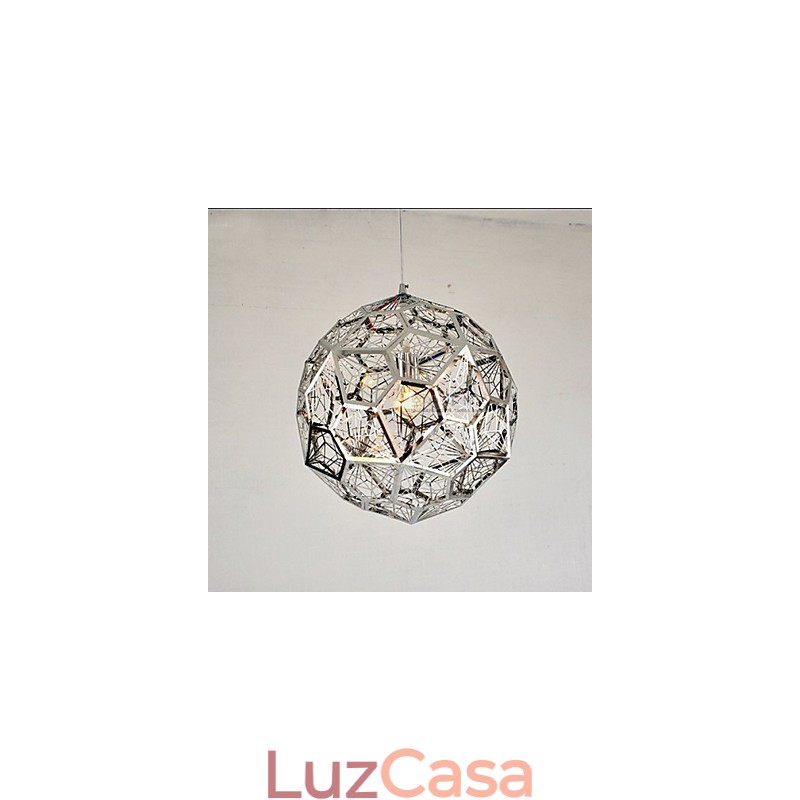 Lustre de malha de tijolo prateado prateado