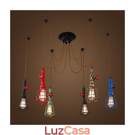 6 luzes vintage pingente luz waterpipe design luzes 6 luzes vintage pingente luz waterpipe design luzes