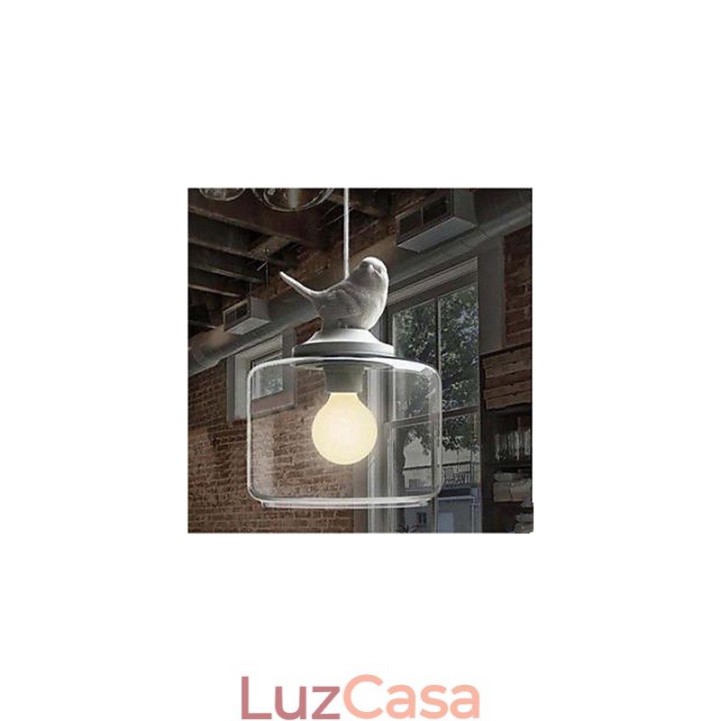 Lâmpada de vidro para pássaros de cabeça única