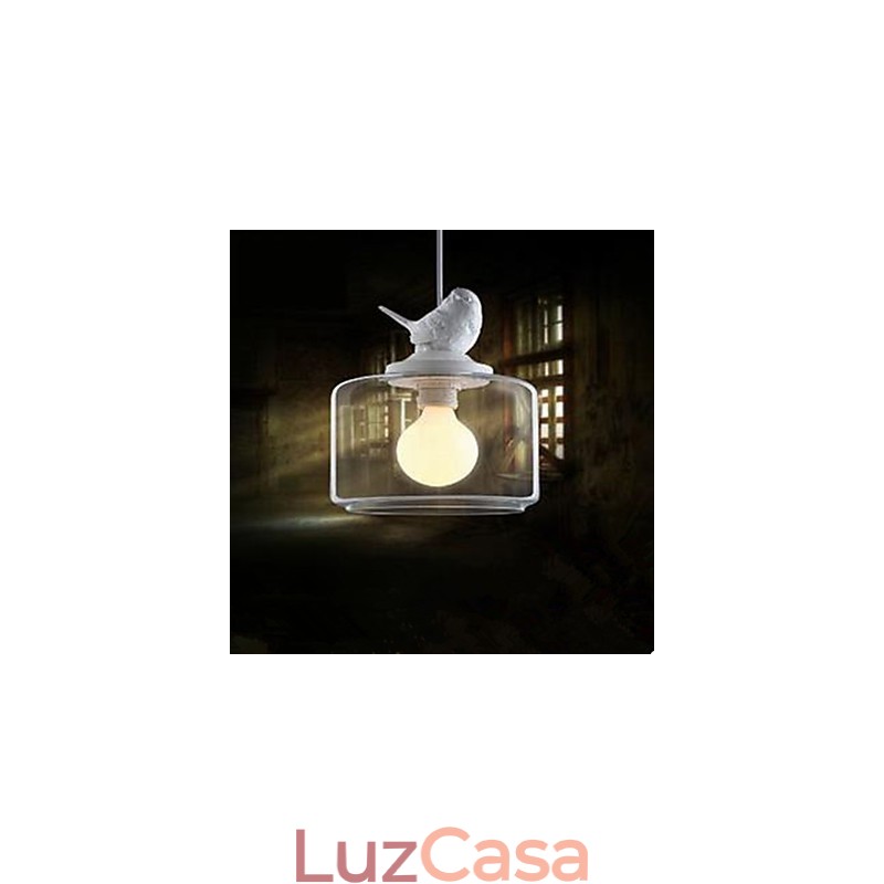 Lâmpada de vidro para pássaros de cabeça única