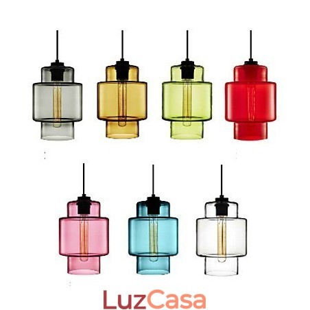 Lustre de vidro artístico de cabeça única com luminária pendente e cúpula de vidro (cinza, amarelo, verde, vermelho, rosa, azul e branco) Lustre de vidro artístico de cabeça única com luminária pendente e cúpula de vidro (cinza, amarelo, verde, vermelho, rosa, azul e branco)