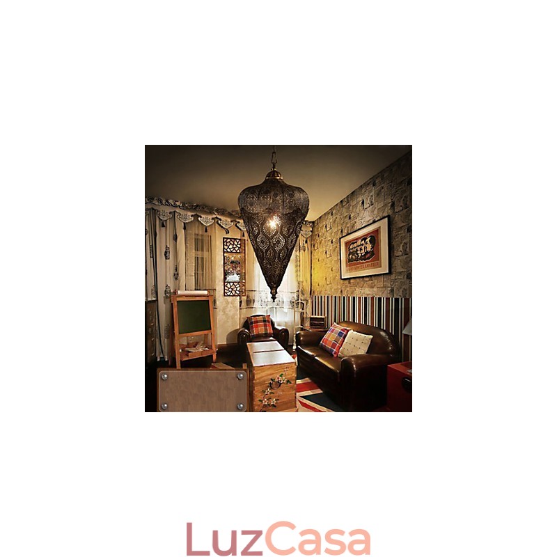 Lustre de ferro vazado retrô americano do sudeste asiático