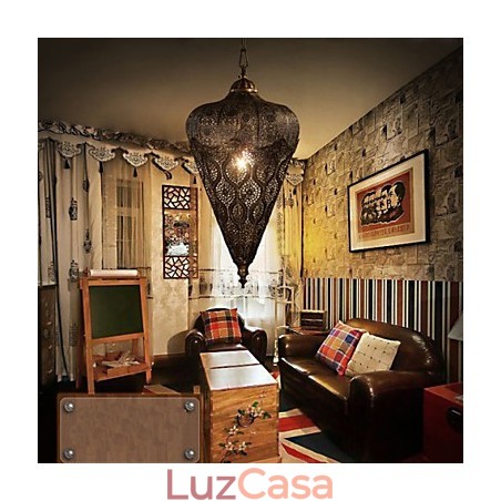 Lustre de ferro vazado retrô americano do sudeste asiático