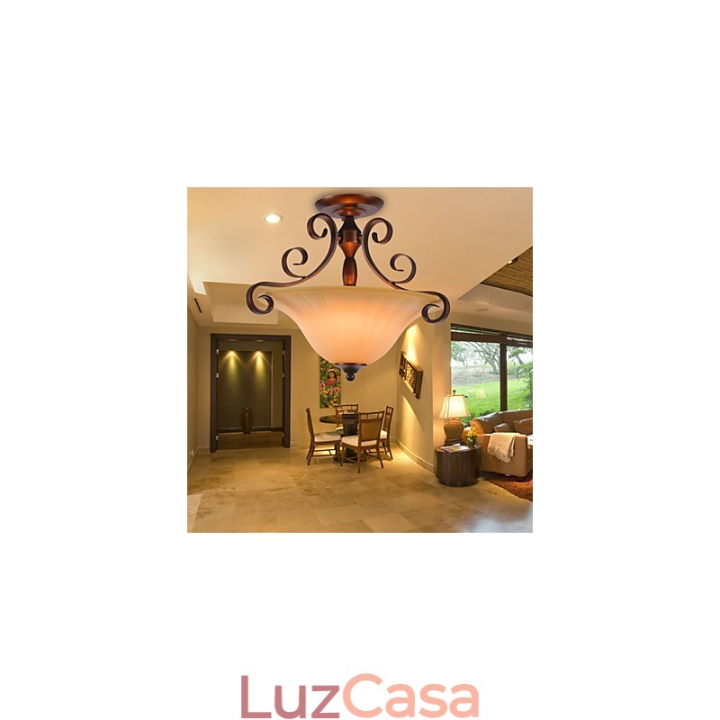 Luminária pendente de metal estilo vintage rústico lodge mini pintura