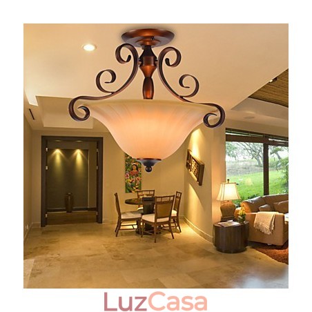 Luminária pendente de metal estilo vintage rústico lodge mini pintura