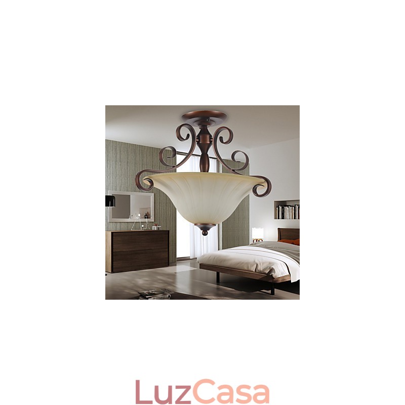 Luminária pendente de metal estilo vintage rústico lodge mini pintura