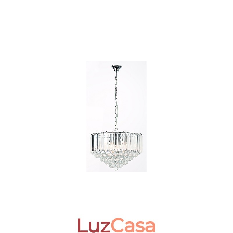 Lustre moderno estilo cristal acrílico 5 luzes