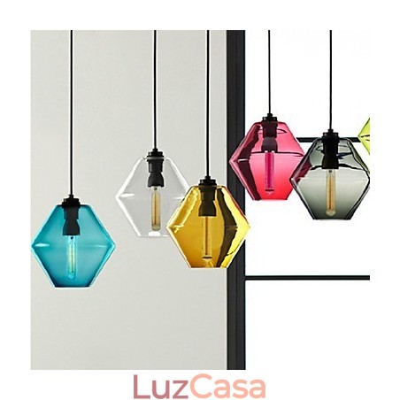 Candelabro de vidro artístico de cabeça única em cores doces com cúpula de vidro (cinza, amarelo, verde, vermelho, rosa, azul e branco) Candelabro de vidro artístico de cabeça única em cores doces com cúpula de vidro (cinza, amarelo, verde, vermelho, rosa, azul e branco)