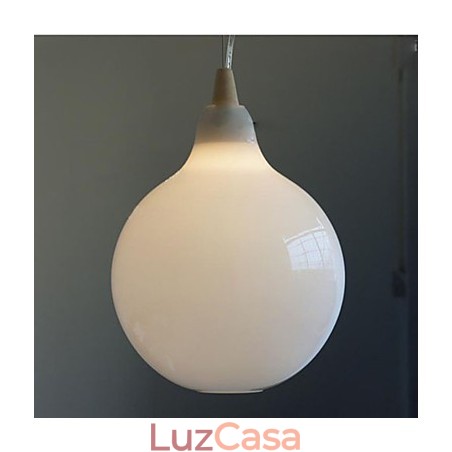Luminária Pendente Garrafa de Vidro Branco Leite Curva Natural Luminária Pendente Garrafa de Vidro Branco Leite Curva Natural