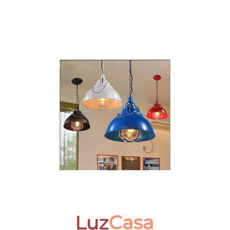 Lustre de ferro metálico com cabeça única